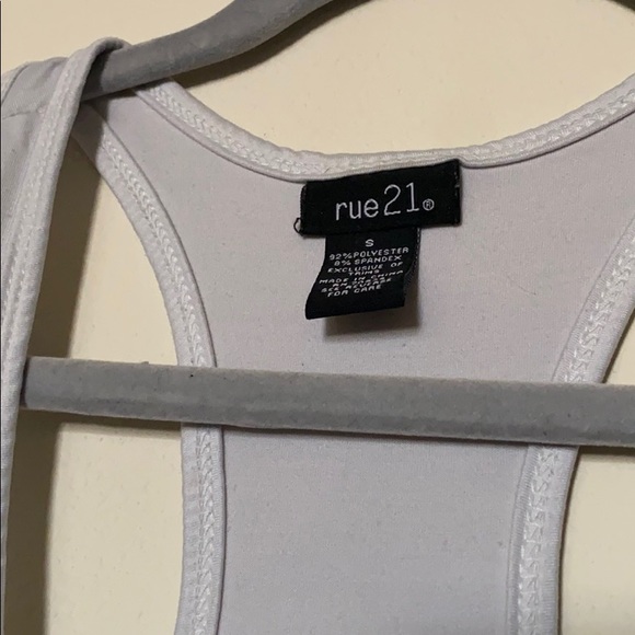 White Racerback Tank Top - Picture 2 of 3